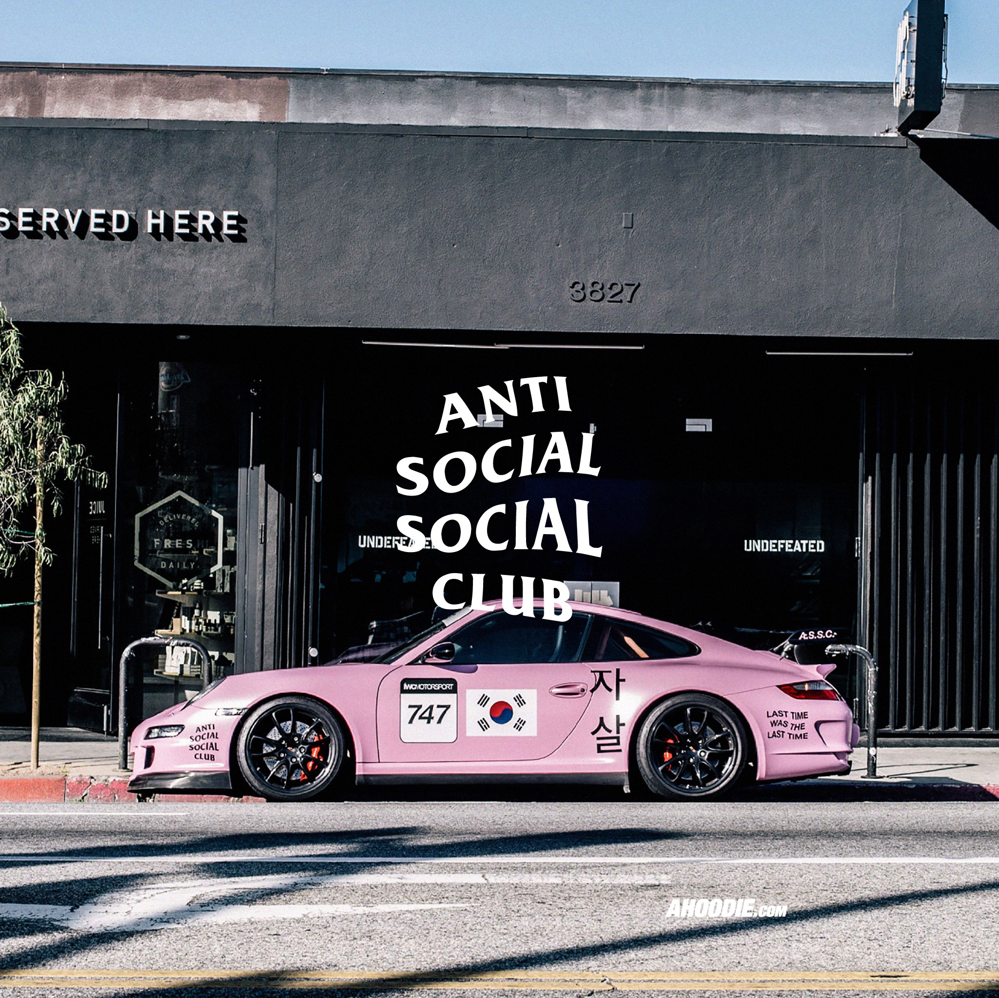 Anti Social Social Club Pink Porsche Wallpaper