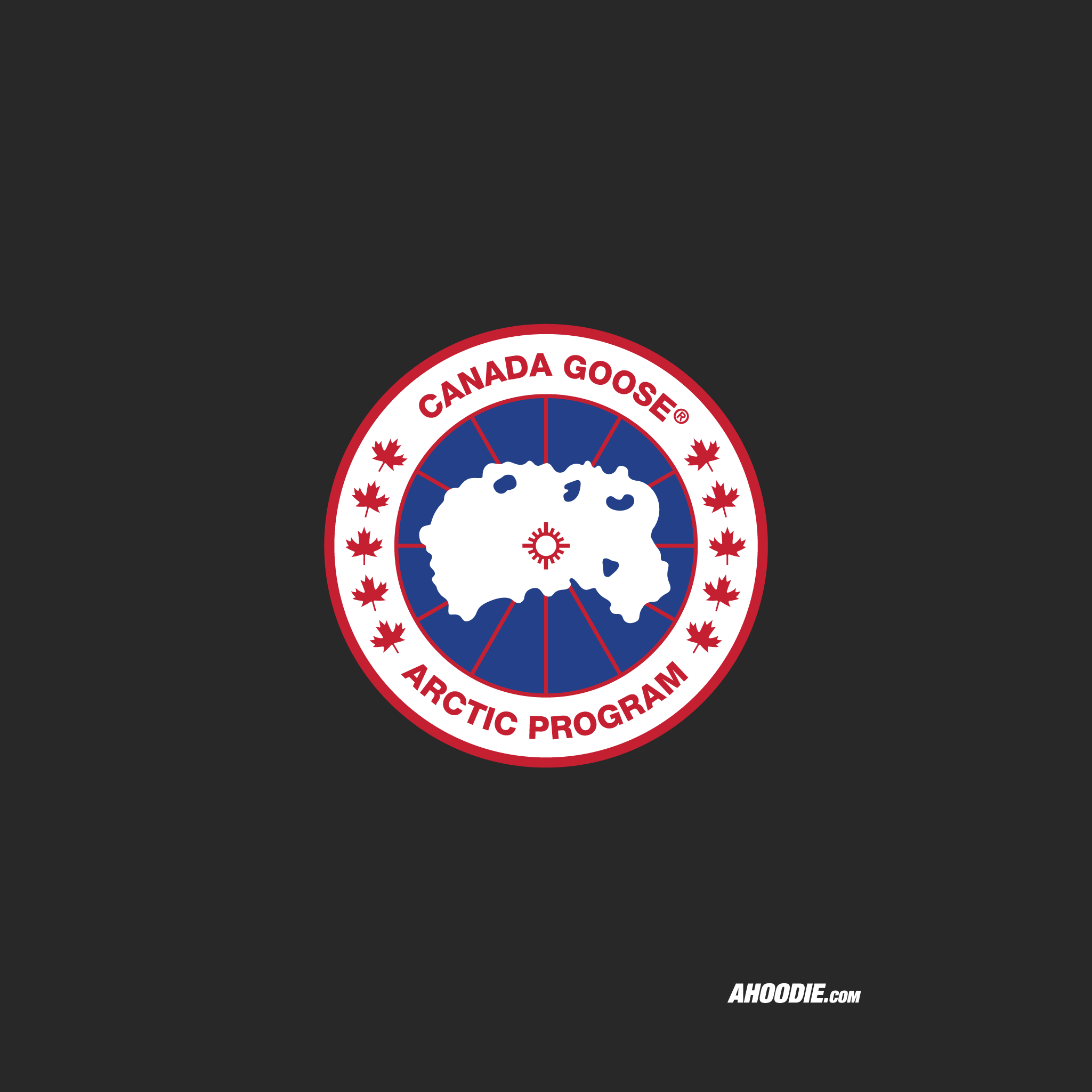 Canada Goose logo wallpaper in charcoal